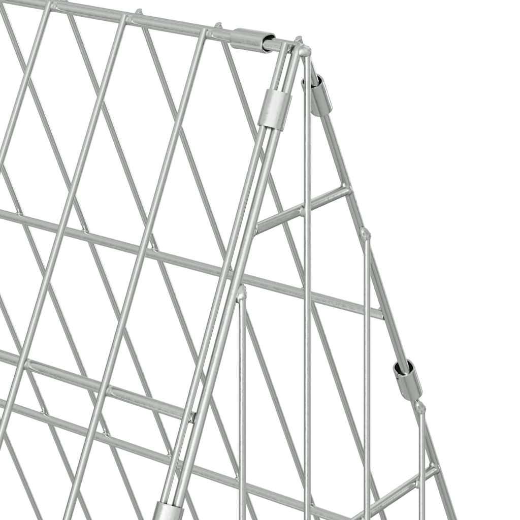 Rabbit Cage Silver 43.31 x 21.65 x 21.65 in Galvanised Steel