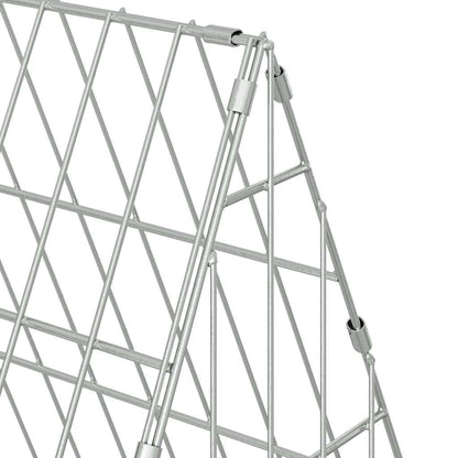Rabbit Cage Silver 43.31 x 21.65 x 21.65 in Galvanised Steel