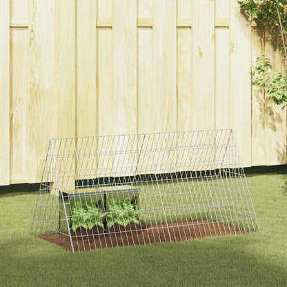 Rabbit Cage Silver 43.31 x 21.65 x 21.65 in Galvanised Steel
