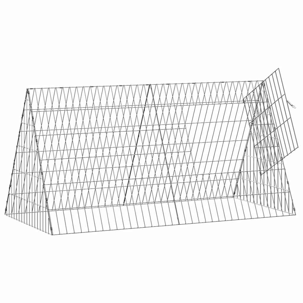 Rabbit Cage Silver 43.31 x 21.65 x 21.65 in Galvanised Steel