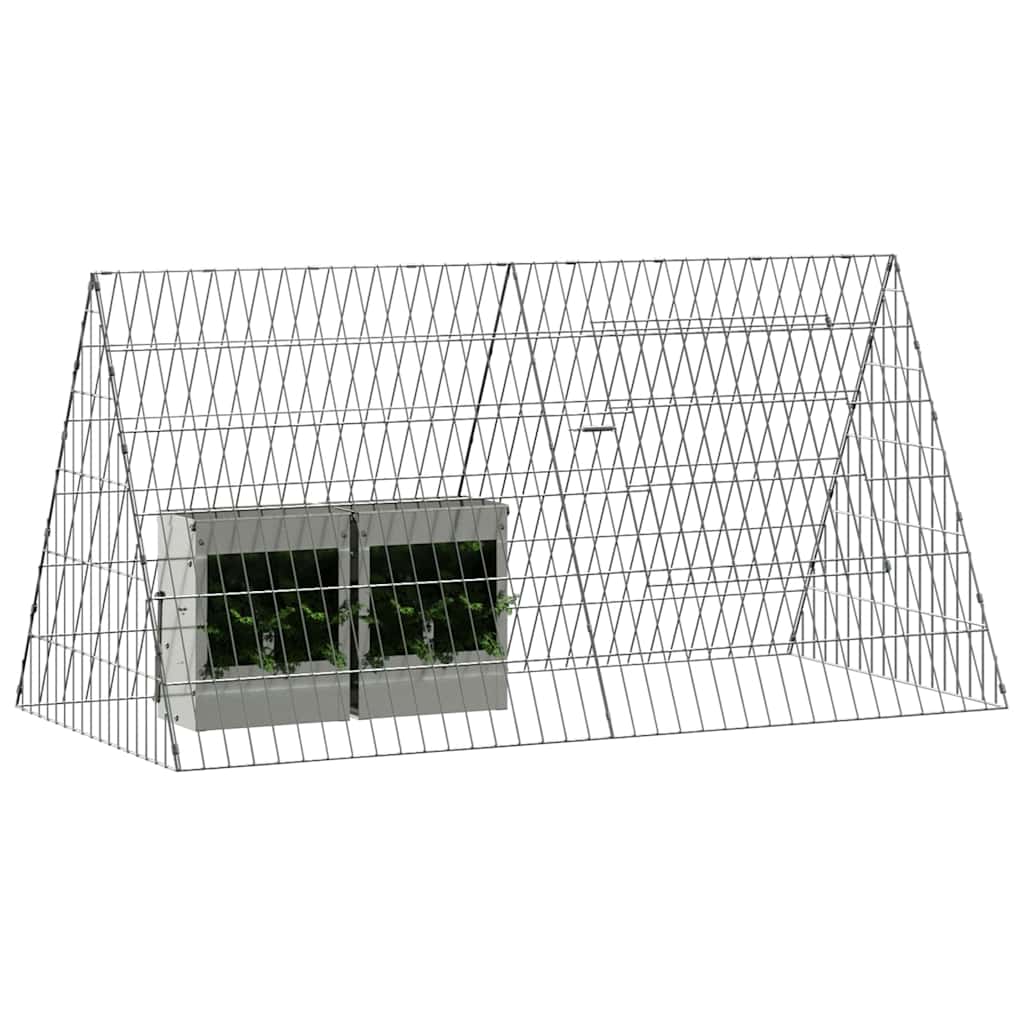 Rabbit Cage Silver 43.31 x 21.65 x 21.65 in Galvanised Steel