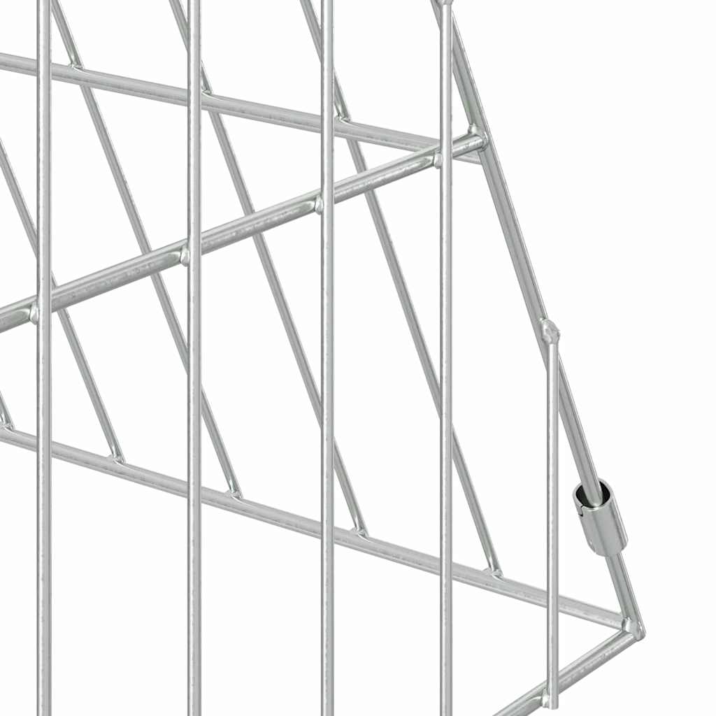 Rabbit Cage Silver 84.65 x 21.65 x 21.65 in Galvanised Steel