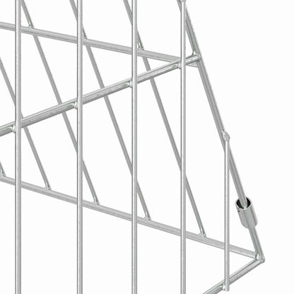 Rabbit Cage Silver 84.65 x 21.65 x 21.65 in Galvanised Steel