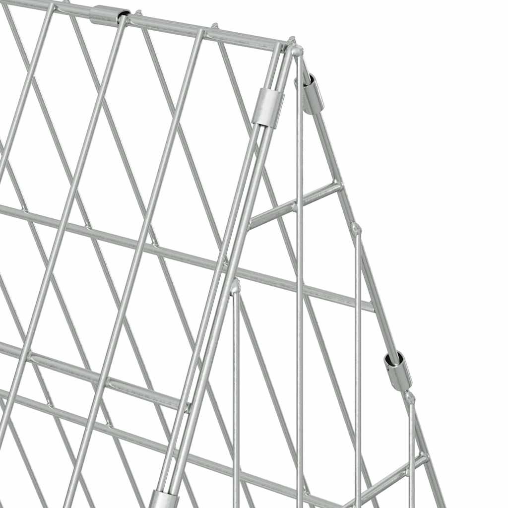 Rabbit Cage Silver 84.65 x 21.65 x 21.65 in Galvanised Steel