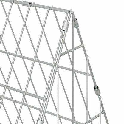 Rabbit Cage Silver 84.65 x 21.65 x 21.65 in Galvanised Steel