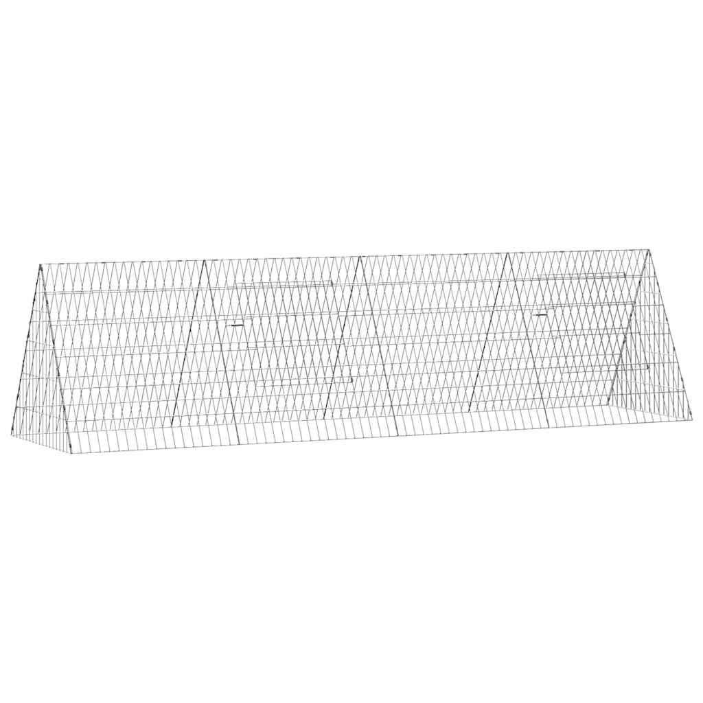 Rabbit Cage Silver 84.65 x 21.65 x 21.65 in Galvanised Steel