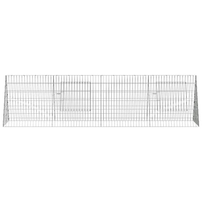 Rabbit Cage Silver 84.65 x 21.65 x 21.65 in Galvanised Steel