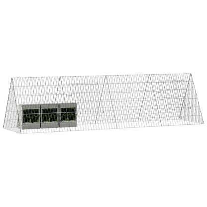 Rabbit Cage Silver 84.65 x 21.65 x 21.65 in Galvanised Steel