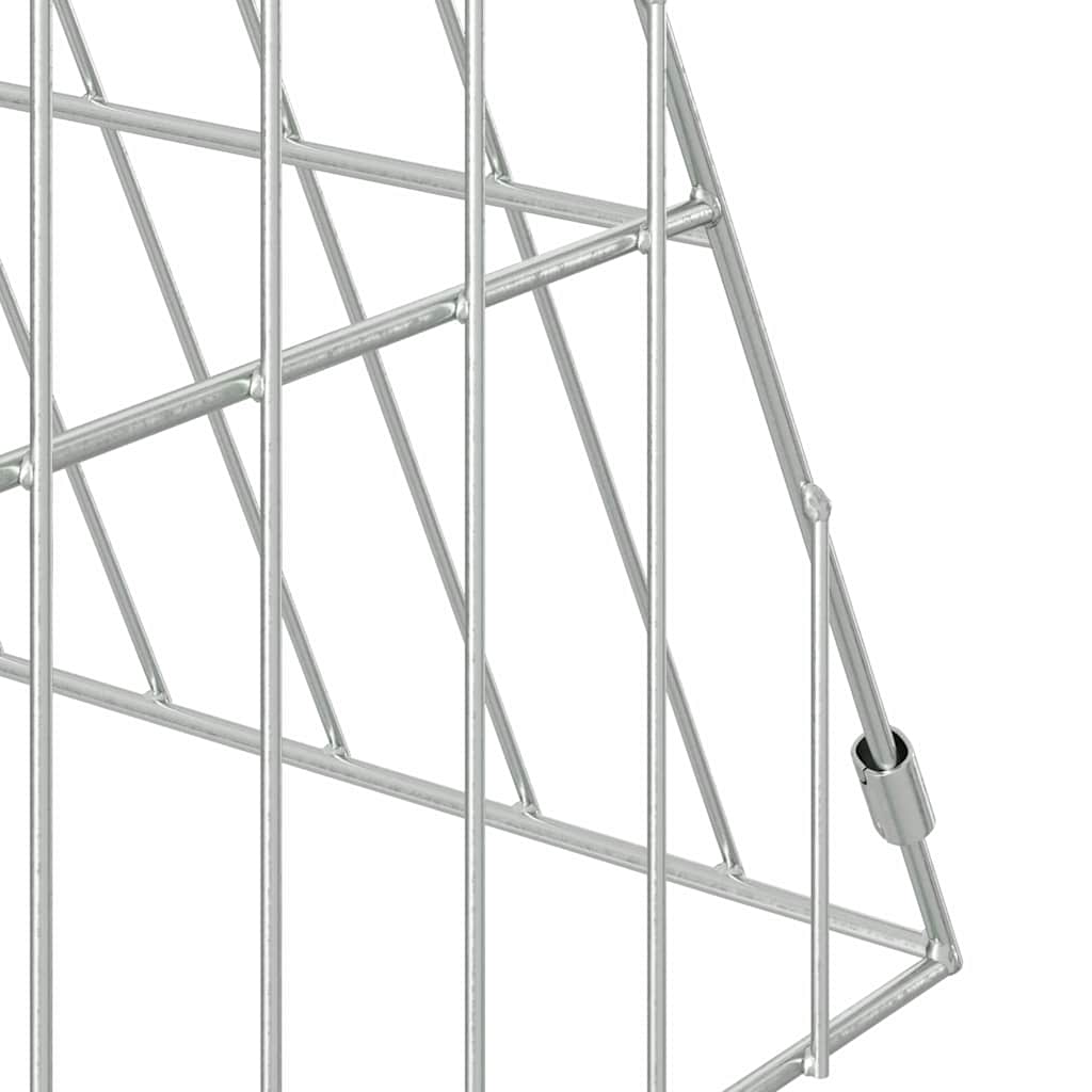 Rabbit Cage Silver 169.29 x 21.65 x 21.65 in Galvanised Steel