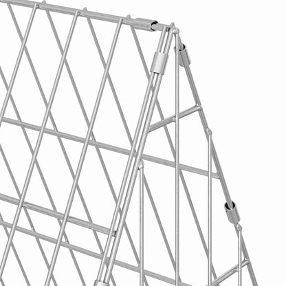 Rabbit Cage Silver 169.29 x 21.65 x 21.65 in Galvanised Steel