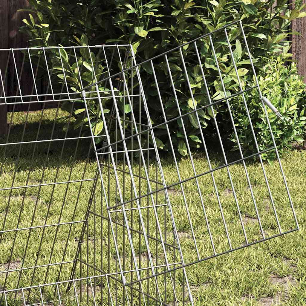 Rabbit Cage Silver 169.29 x 21.65 x 21.65 in Galvanised Steel