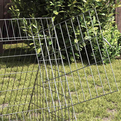 Rabbit Cage Silver 169.29 x 21.65 x 21.65 in Galvanised Steel
