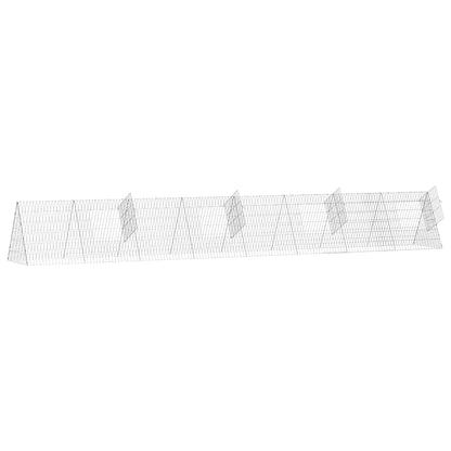 Rabbit Cage Silver 169.29 x 21.65 x 21.65 in Galvanised Steel