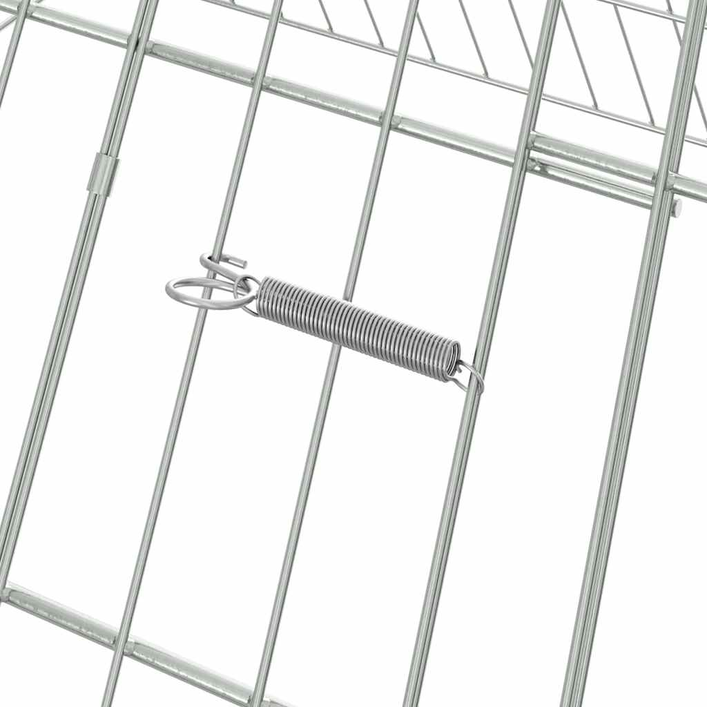Rabbit Cage Silver 43.31 x 39.37 x 33.46 in Galvanised Steel