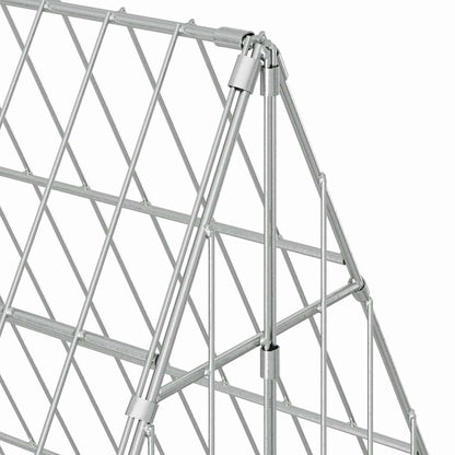Rabbit Cage Silver 43.31 x 39.37 x 33.46 in Galvanised Steel