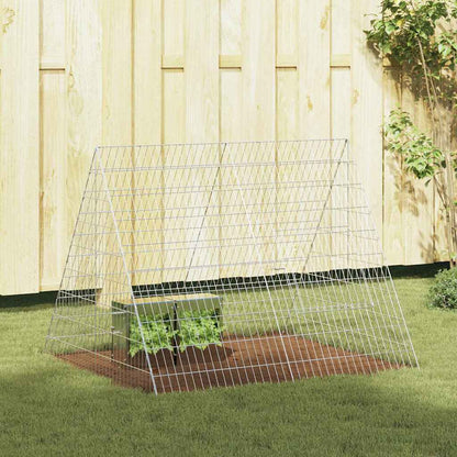 Rabbit Cage Silver 43.31 x 39.37 x 33.46 in Galvanised Steel