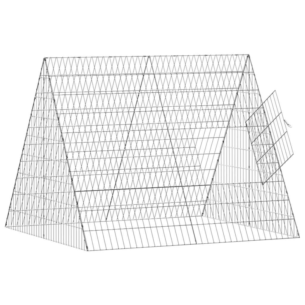 Rabbit Cage Silver 43.31 x 39.37 x 33.46 in Galvanised Steel
