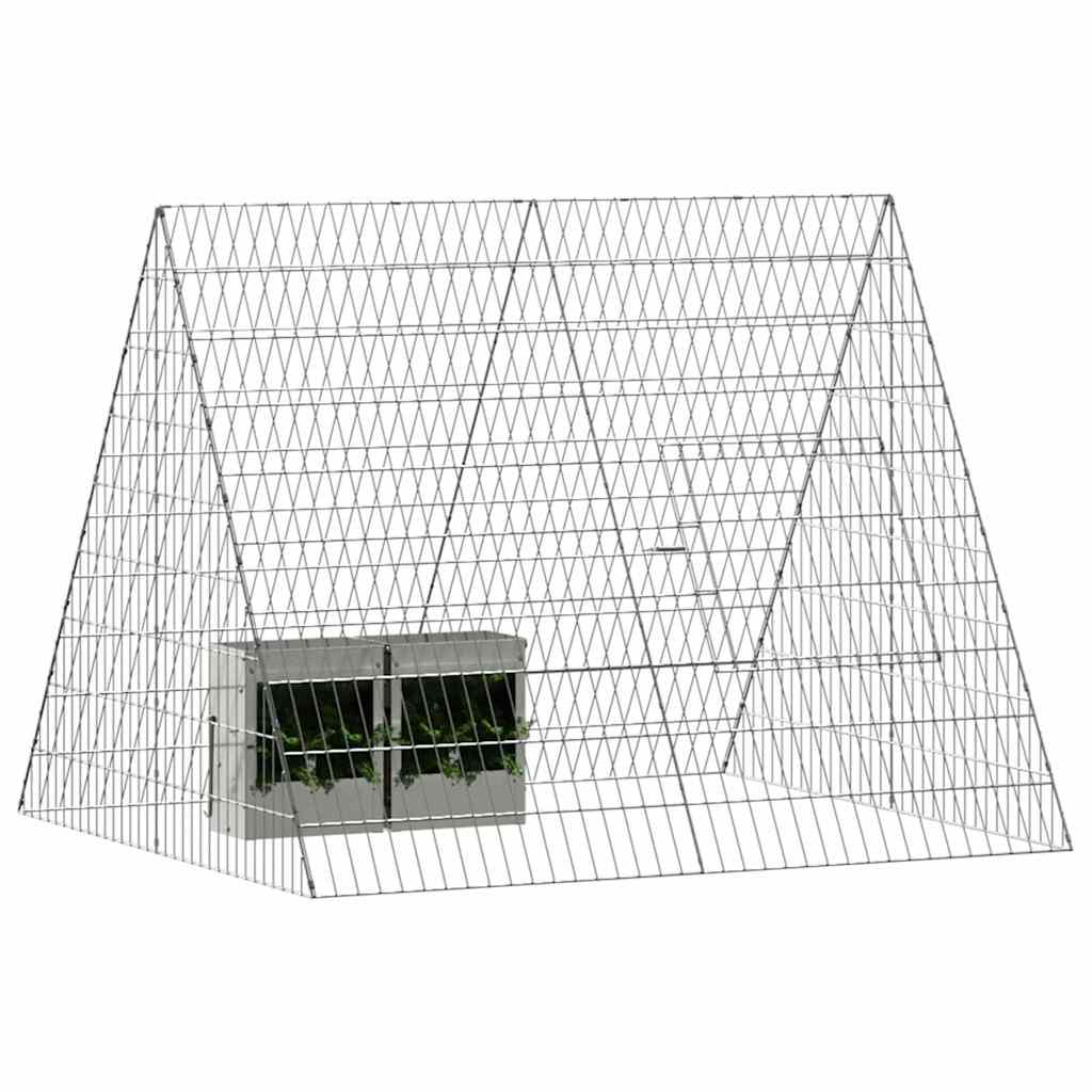 Rabbit Cage Silver 43.31 x 39.37 x 33.46 in Galvanised Steel