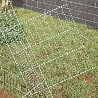 Rabbit Cage Silver 215 x 100 x 85 cm Galvanised Steel