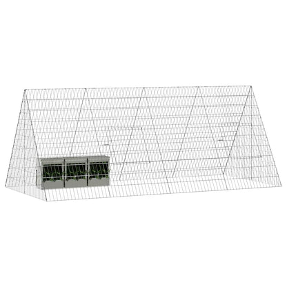 Rabbit Cage Silver 215 x 100 x 85 cm Galvanised Steel