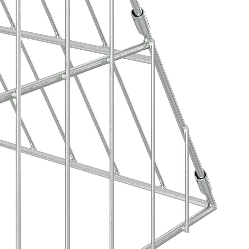Rabbit Cage Silver 169.29 x 39.37 x 33.46 in Galvanised Steel