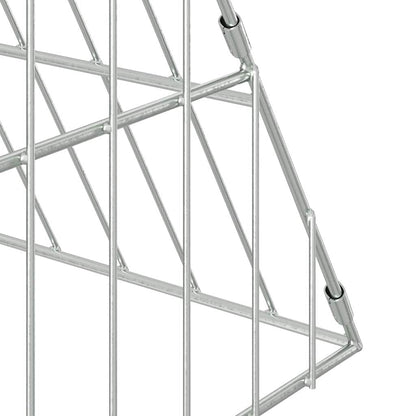 Rabbit Cage Silver 169.29 x 39.37 x 33.46 in Galvanised Steel
