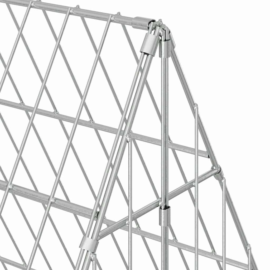 Rabbit Cage Silver 169.29 x 39.37 x 33.46 in Galvanised Steel