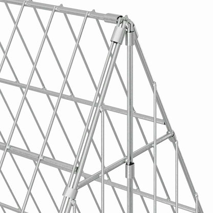 Rabbit Cage Silver 169.29 x 39.37 x 33.46 in Galvanised Steel