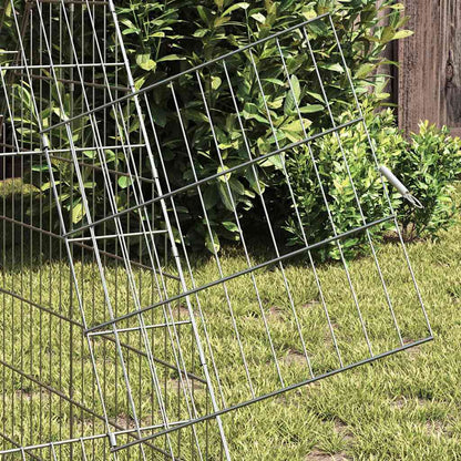 Rabbit Cage Silver 169.29 x 39.37 x 33.46 in Galvanised Steel