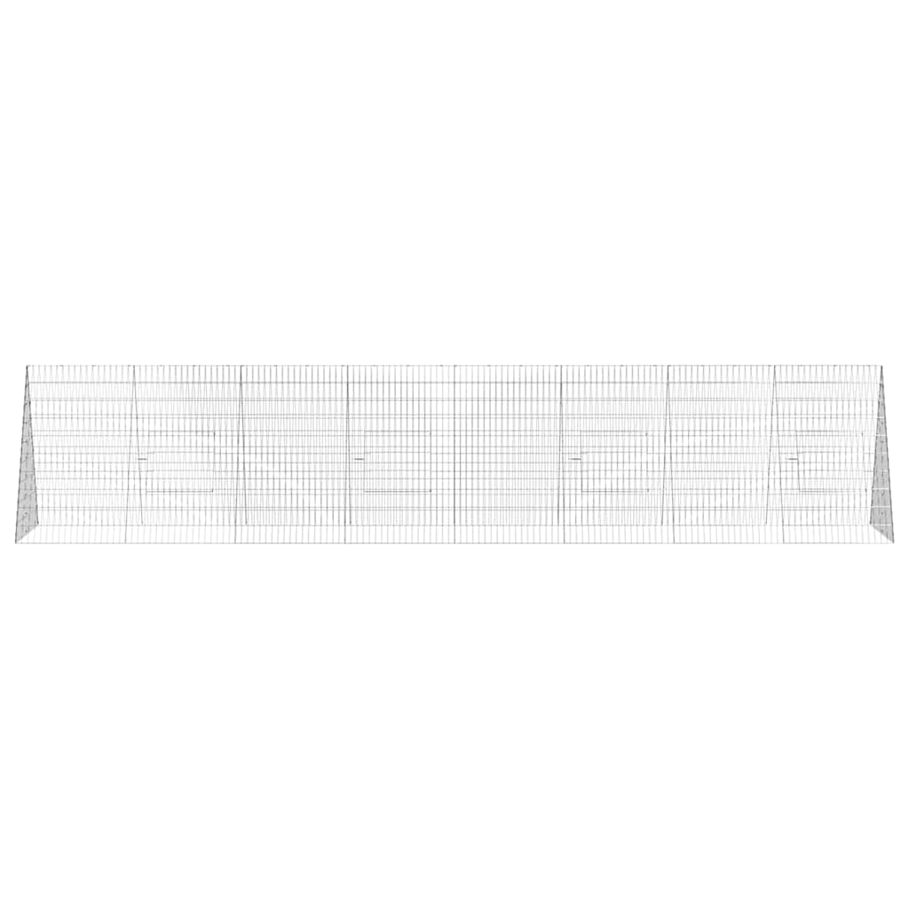 Rabbit Cage Silver 169.29 x 39.37 x 33.46 in Galvanised Steel