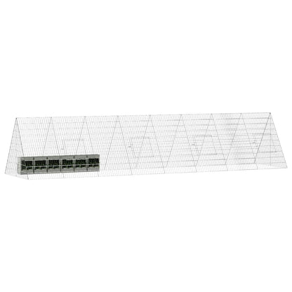 Rabbit Cage Silver 169.29 x 39.37 x 33.46 in Galvanised Steel