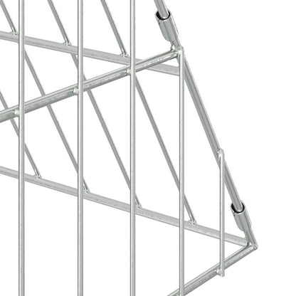 Rabbit Cage Silver 255.91 x 39.37 x 33.46 in Galvanised Steel