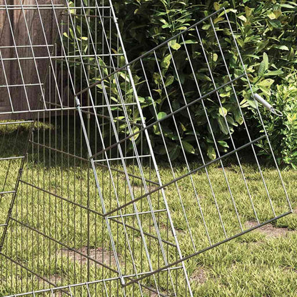 Rabbit Cage Silver 255.91 x 39.37 x 33.46 in Galvanised Steel