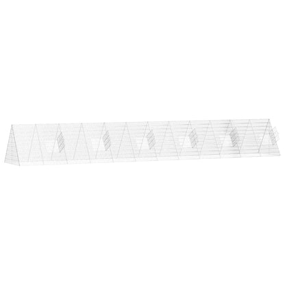 Rabbit Cage Silver 255.91 x 39.37 x 33.46 in Galvanised Steel