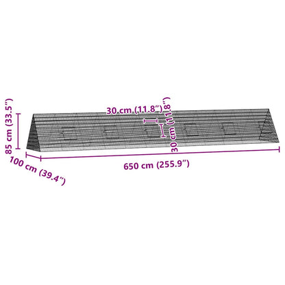 Rabbit Cage Silver 255.91 x 39.37 x 33.46 in Galvanised Steel
