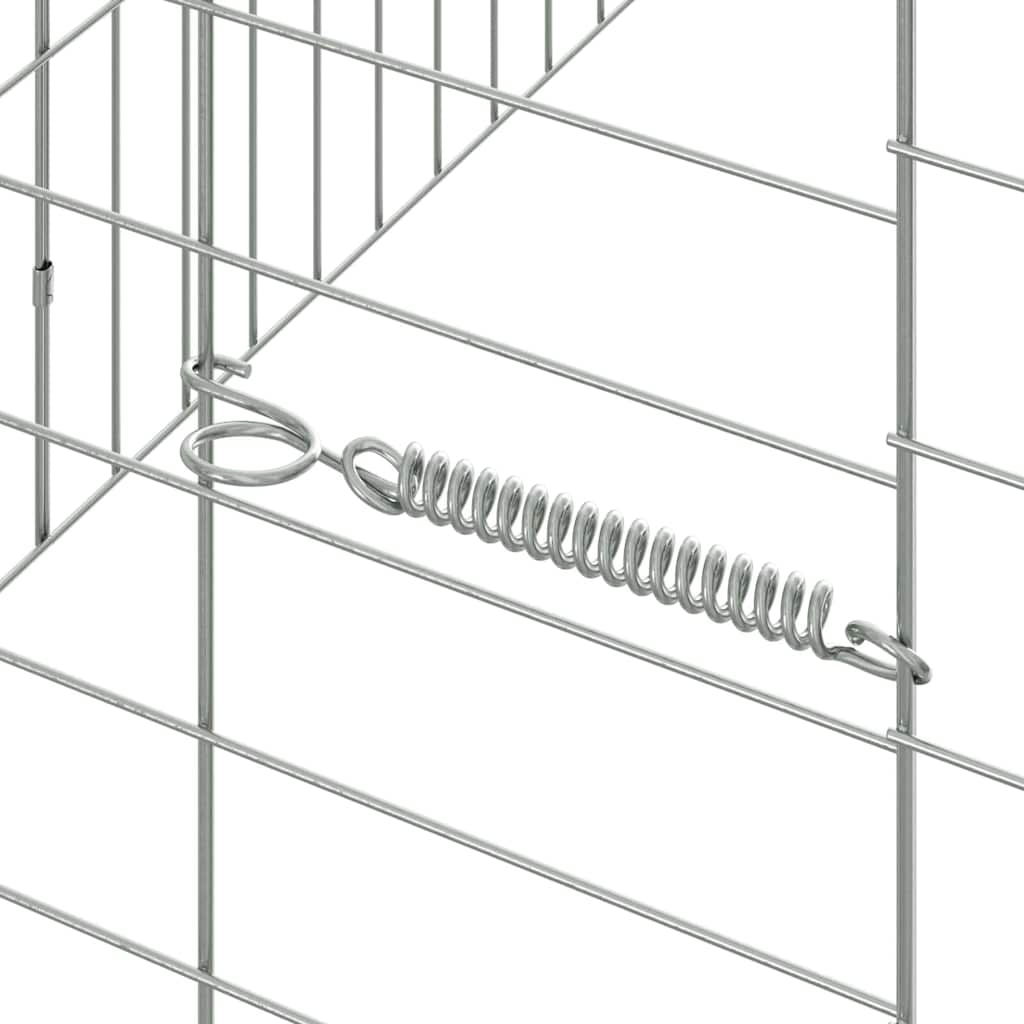 Rabbit Cage Silver 39.37 x 30.71 x 30.71 in Galvanised Steel