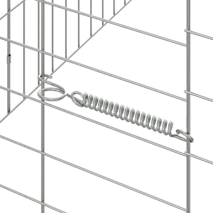 Rabbit Cage Silver 39.37 x 30.71 x 30.71 in Galvanised Steel
