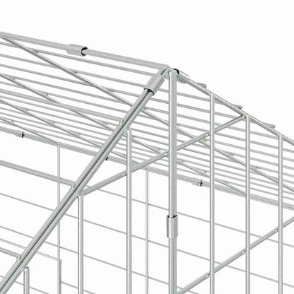 Rabbit Cage Silver 39.37 x 30.71 x 30.71 in Galvanised Steel