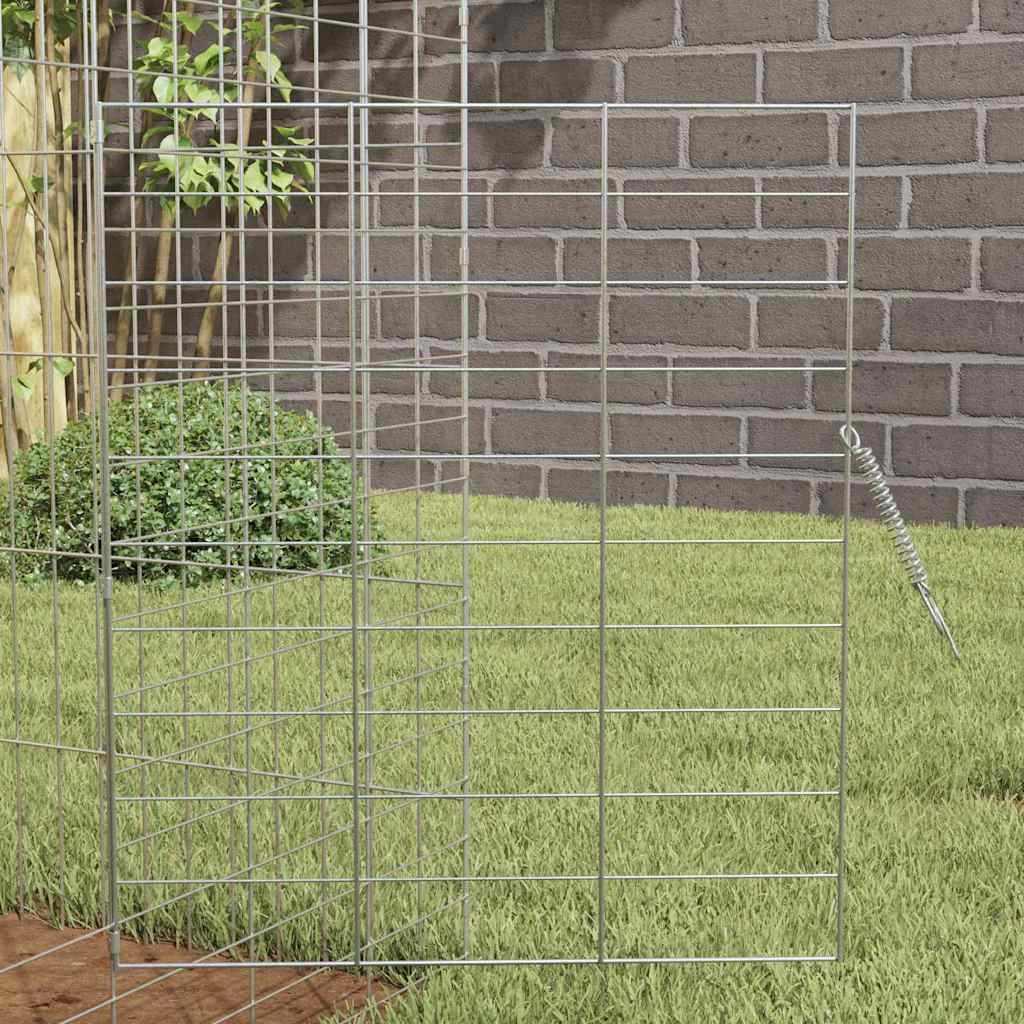 Rabbit Cage Silver 39.37 x 30.71 x 30.71 in Galvanised Steel