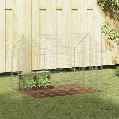 Rabbit Cage Silver 39.37 x 30.71 x 30.71 in Galvanised Steel
