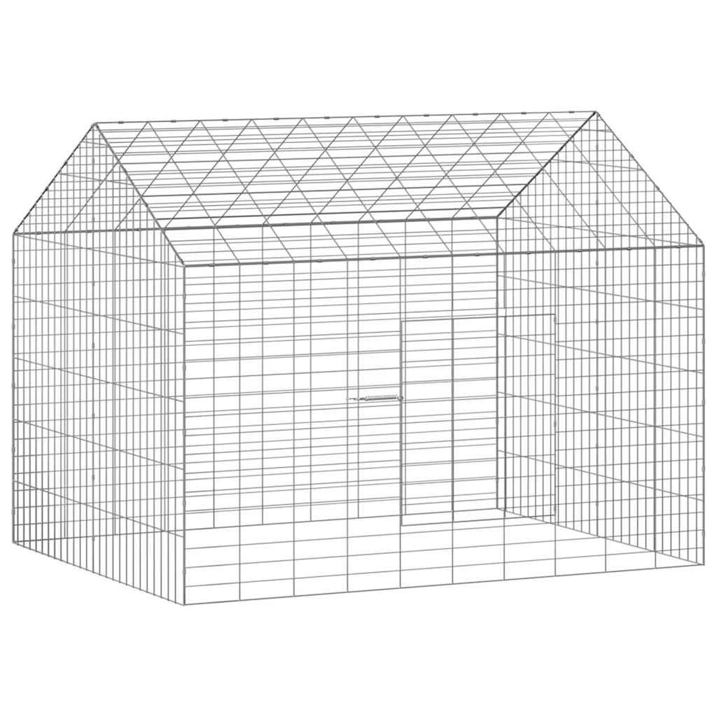 Rabbit Cage Silver 39.37 x 30.71 x 30.71 in Galvanised Steel