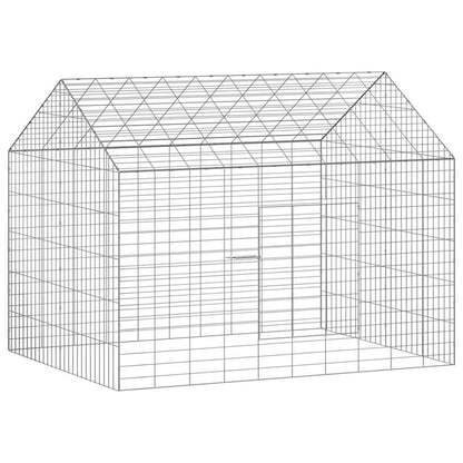 Rabbit Cage Silver 39.37 x 30.71 x 30.71 in Galvanised Steel