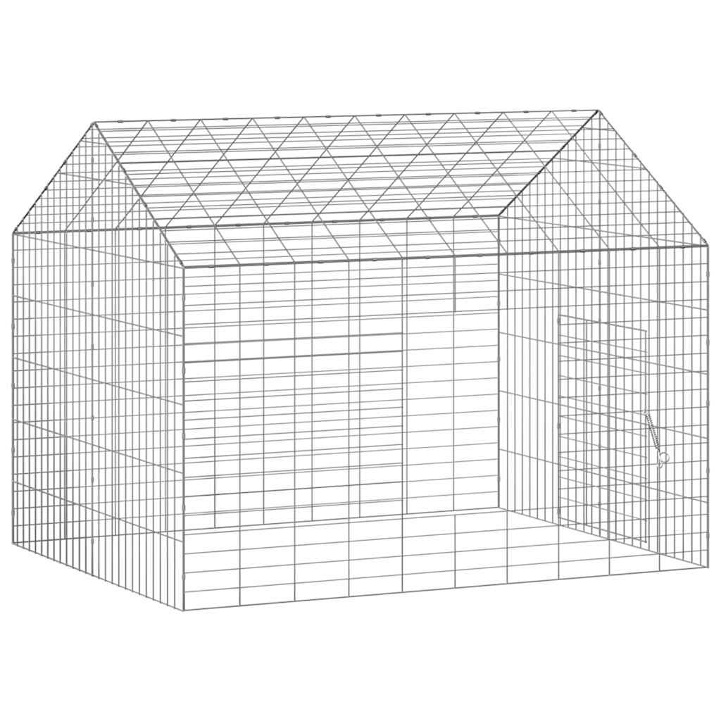 Rabbit Cage Silver 39.37 x 30.71 x 30.71 in Galvanised Steel