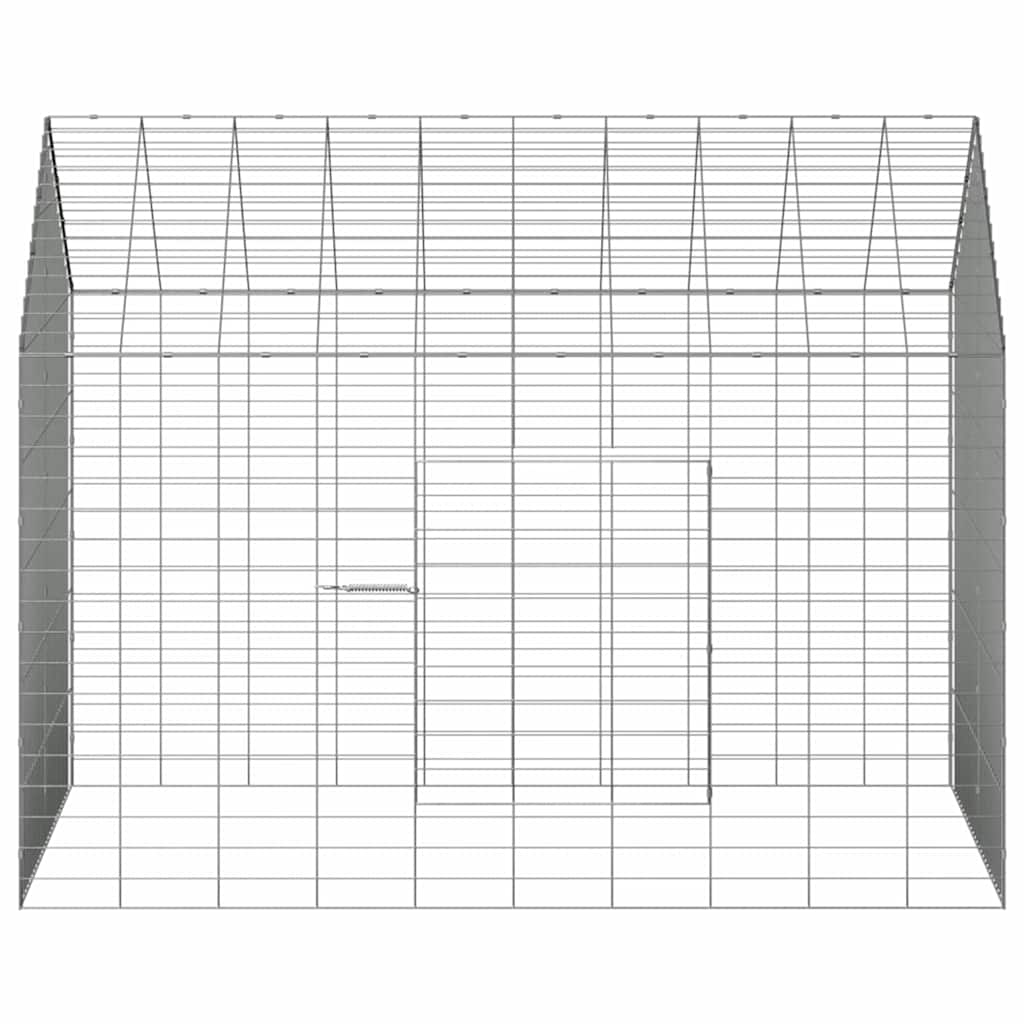 Rabbit Cage Silver 39.37 x 30.71 x 30.71 in Galvanised Steel