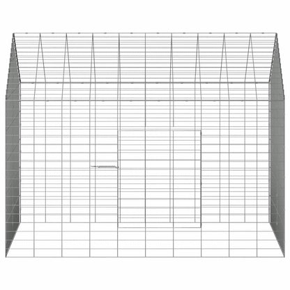 Rabbit Cage Silver 39.37 x 30.71 x 30.71 in Galvanised Steel