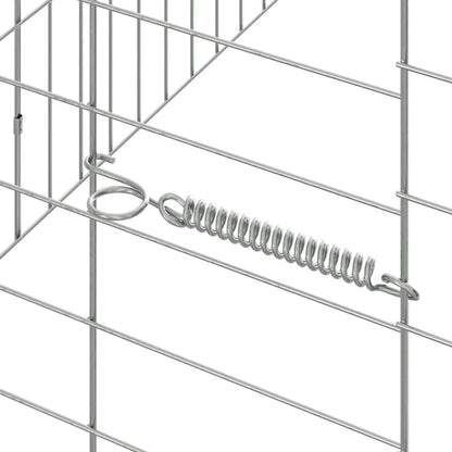 Rabbit Cage Silver 78.74 x 30.71 x 30.71 in Galvanised Steel