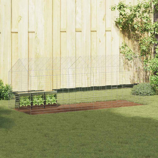 Rabbit Cage Silver 78.74 x 30.71 x 30.71 in Galvanised Steel