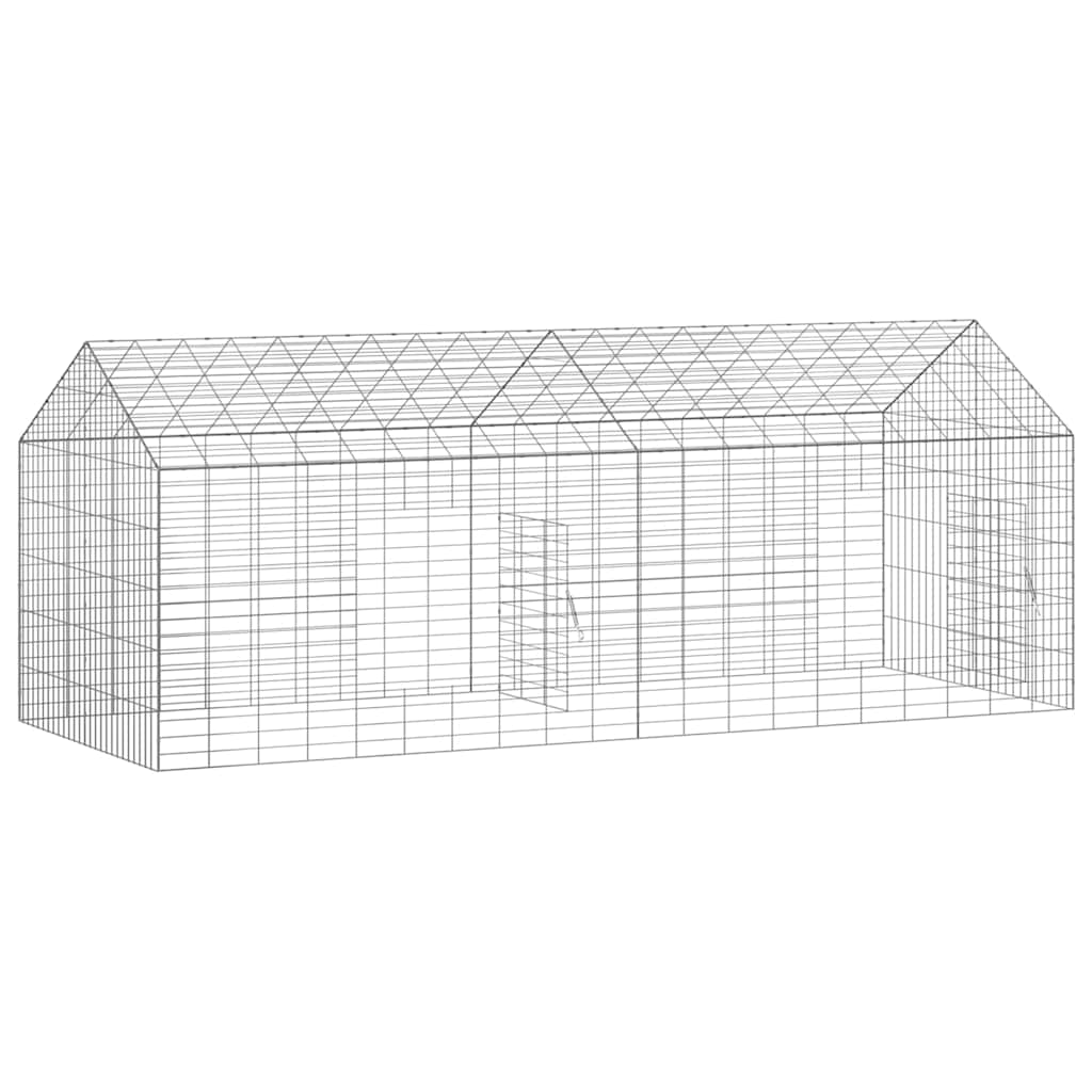 Rabbit Cage Silver 78.74 x 30.71 x 30.71 in Galvanised Steel