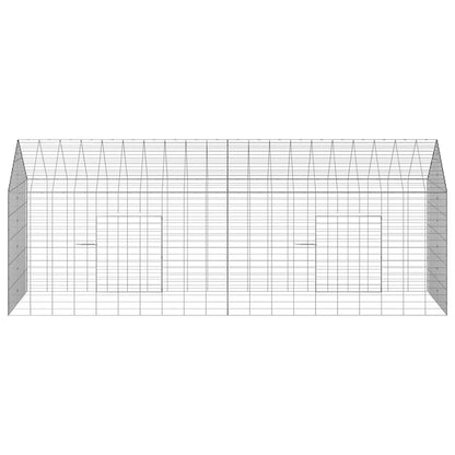 Rabbit Cage Silver 78.74 x 30.71 x 30.71 in Galvanised Steel