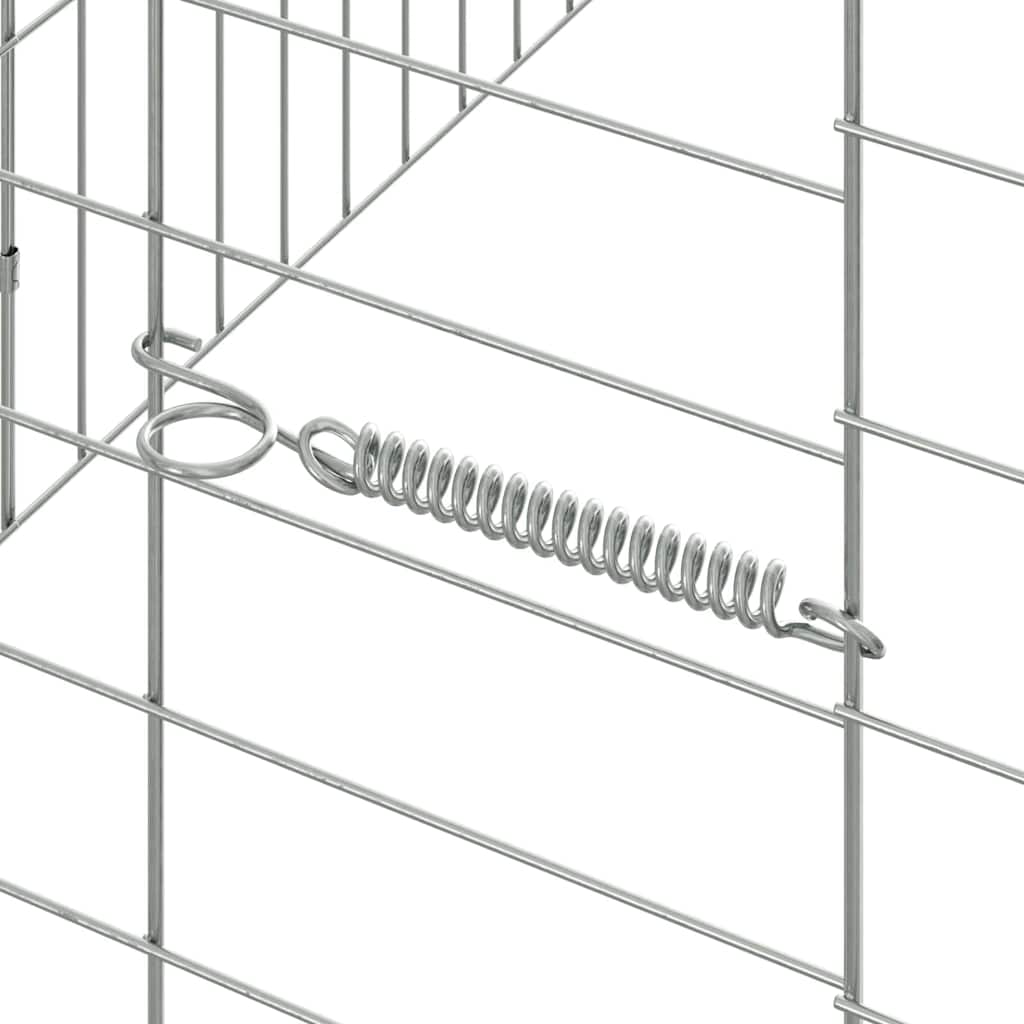 Rabbit Cage Silver 236.22 x 30.71 x 30.71 in Galvanised Steel